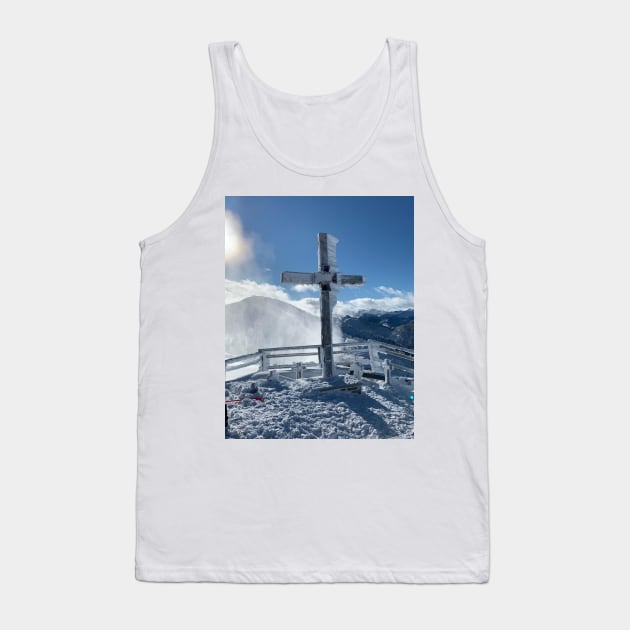 Snowy Cross Tank Top by HeavenlyTrashy